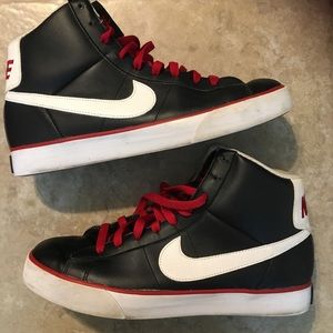 Male or Unisex Nike Black White Red Shoes
